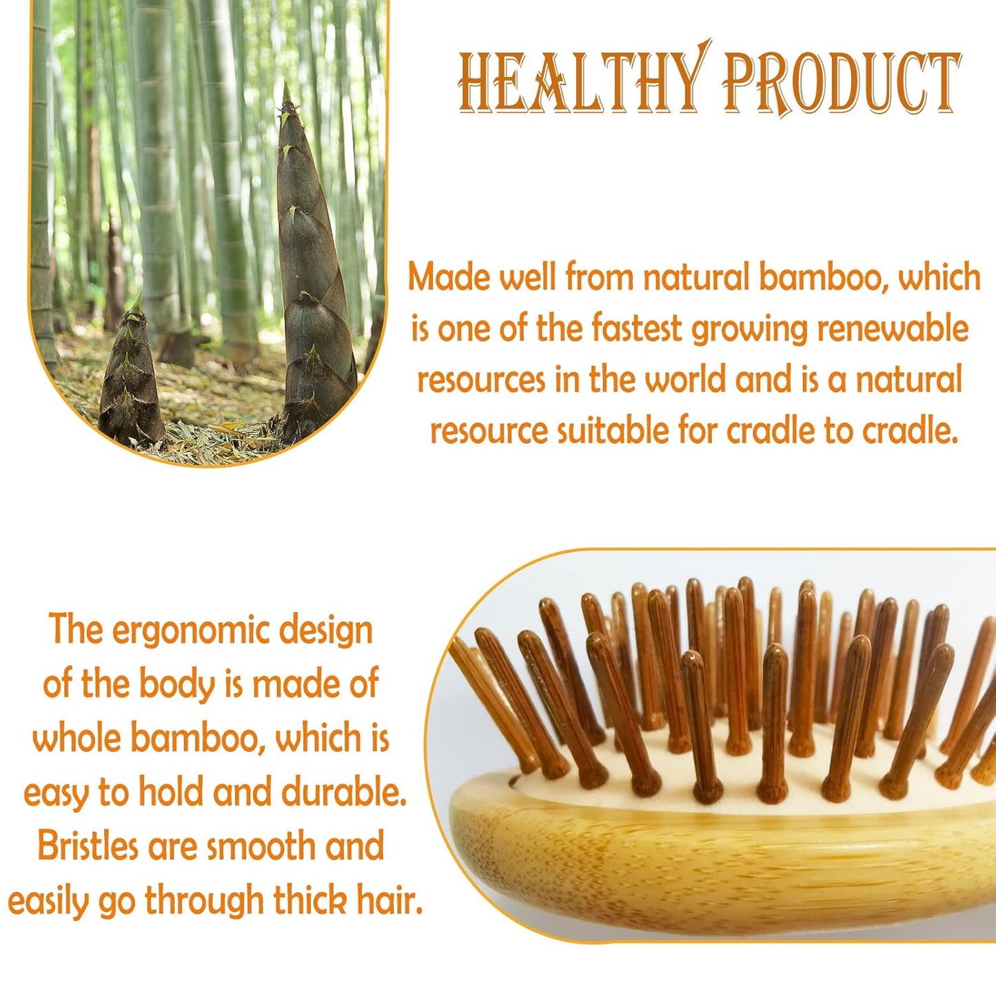 Sofmild Mini Travel Bamboo Hair Brush for Women/Men/Kids - Anti-Static Small Travel Size Detangler Brush for Purse, Pocket, backpack