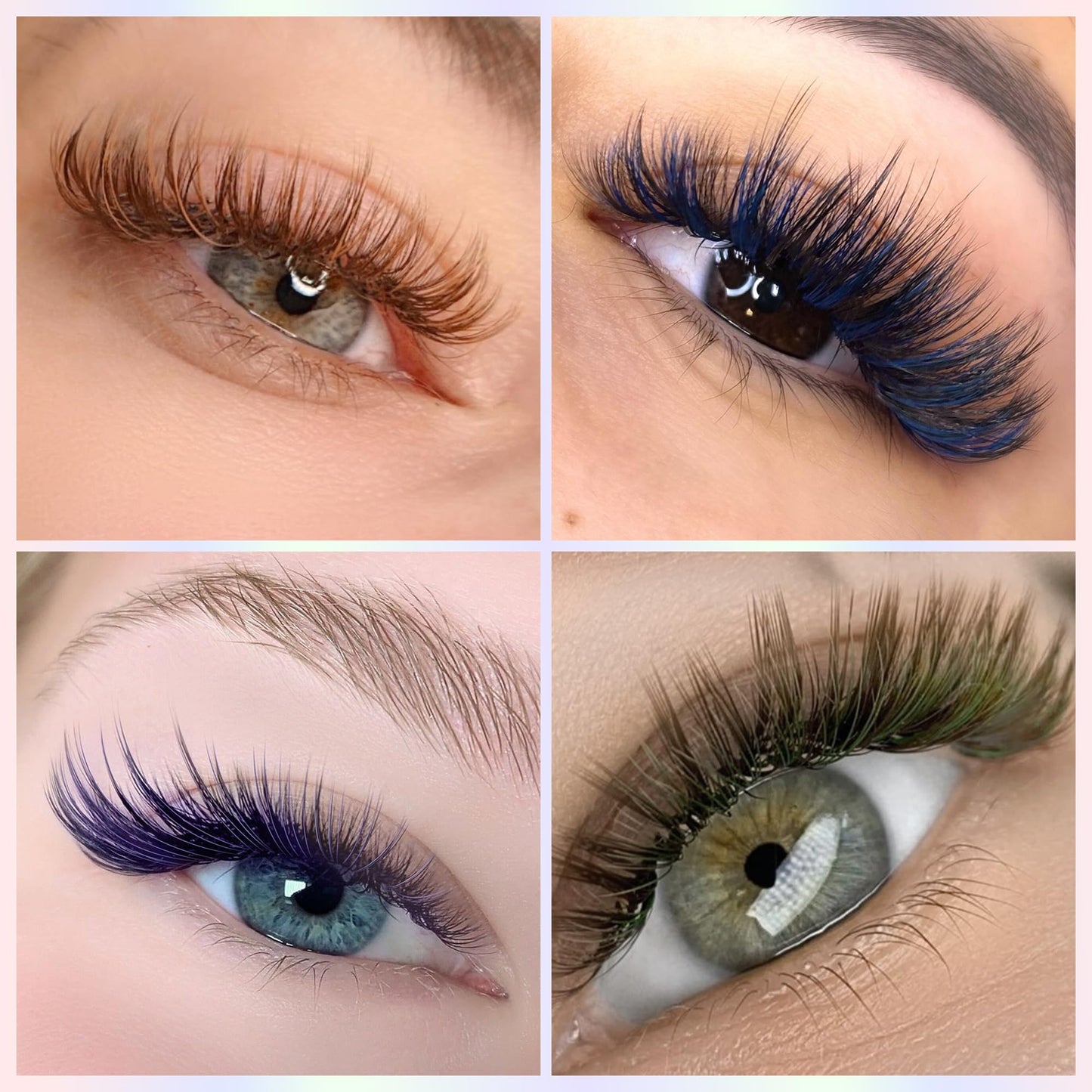 NATUHANA Colored Volume Eyelash Extensions 0.07mm D Curl 8-15mm Mixed & Single Length Tray Soft Individual Lashes, Professional Supplies for Lash Techs(Burgundy,0.07 D,8-15 MIX)