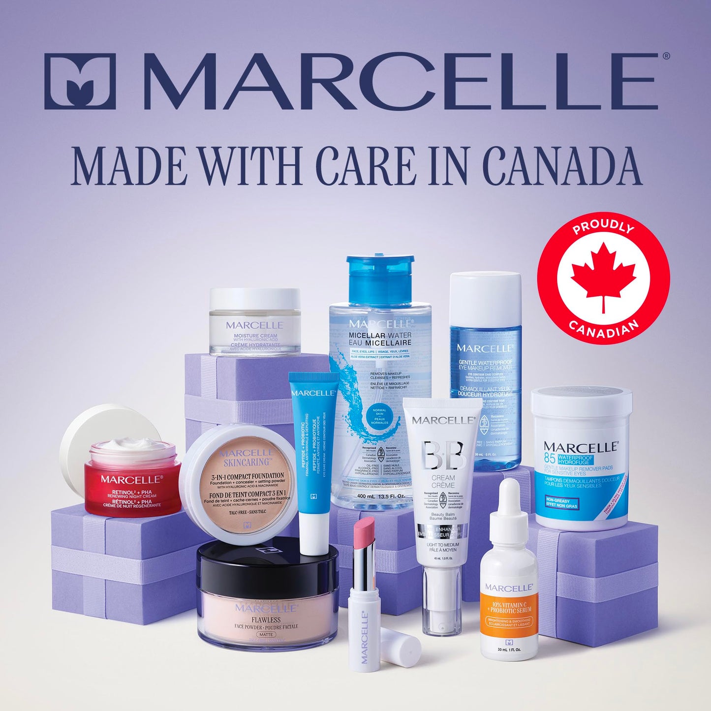 Marcelle Micellar Water, Normal Skin, Makeup Remover, Aloe Vera Extract, Sensitive Skin and Eyes, Oil-Free, Alcohol-Free, Fragrance-Free, Hypoallergenic, Cruelty-Free, 13.5 Fl. Oz.