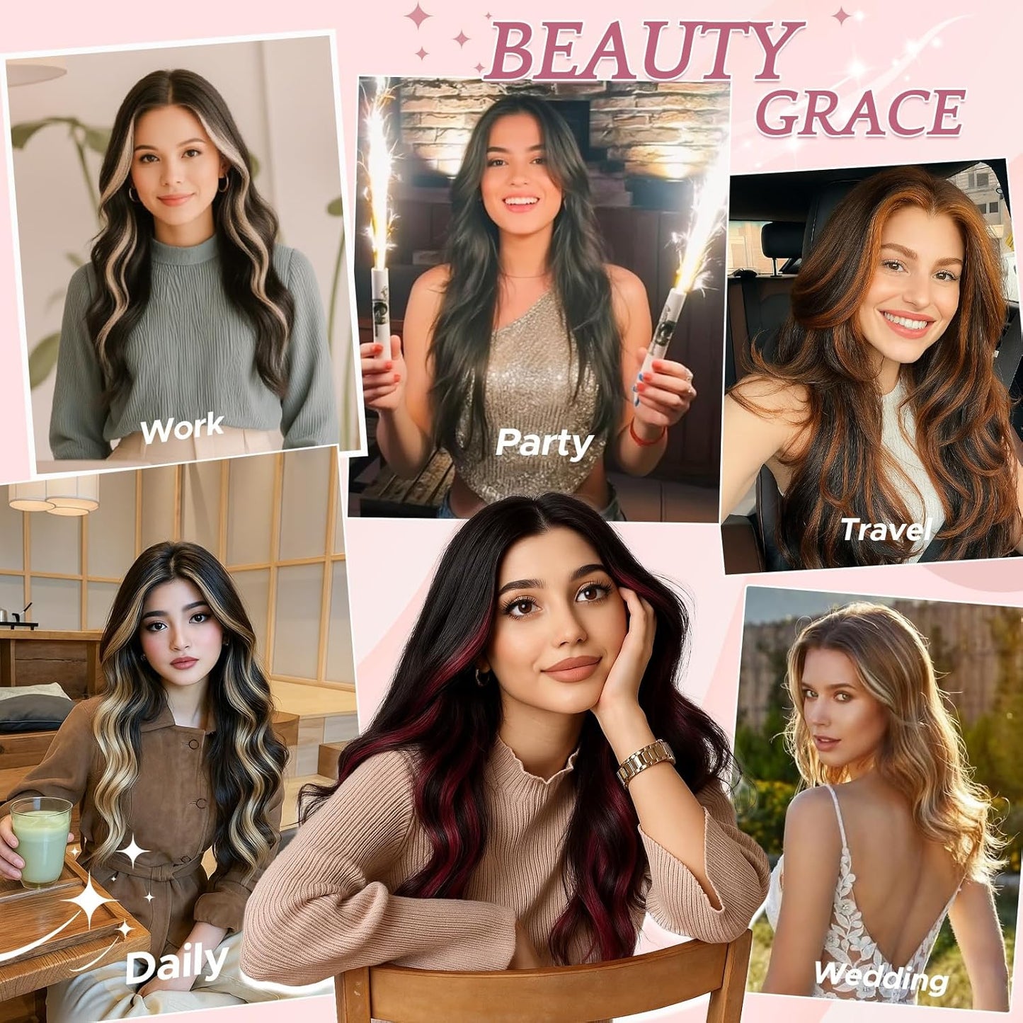 Clip-In Hair Extensions - Real Human Hair, 12 Inch, Dark Brown, Straight | Add Volume & Length for Daily Wear
