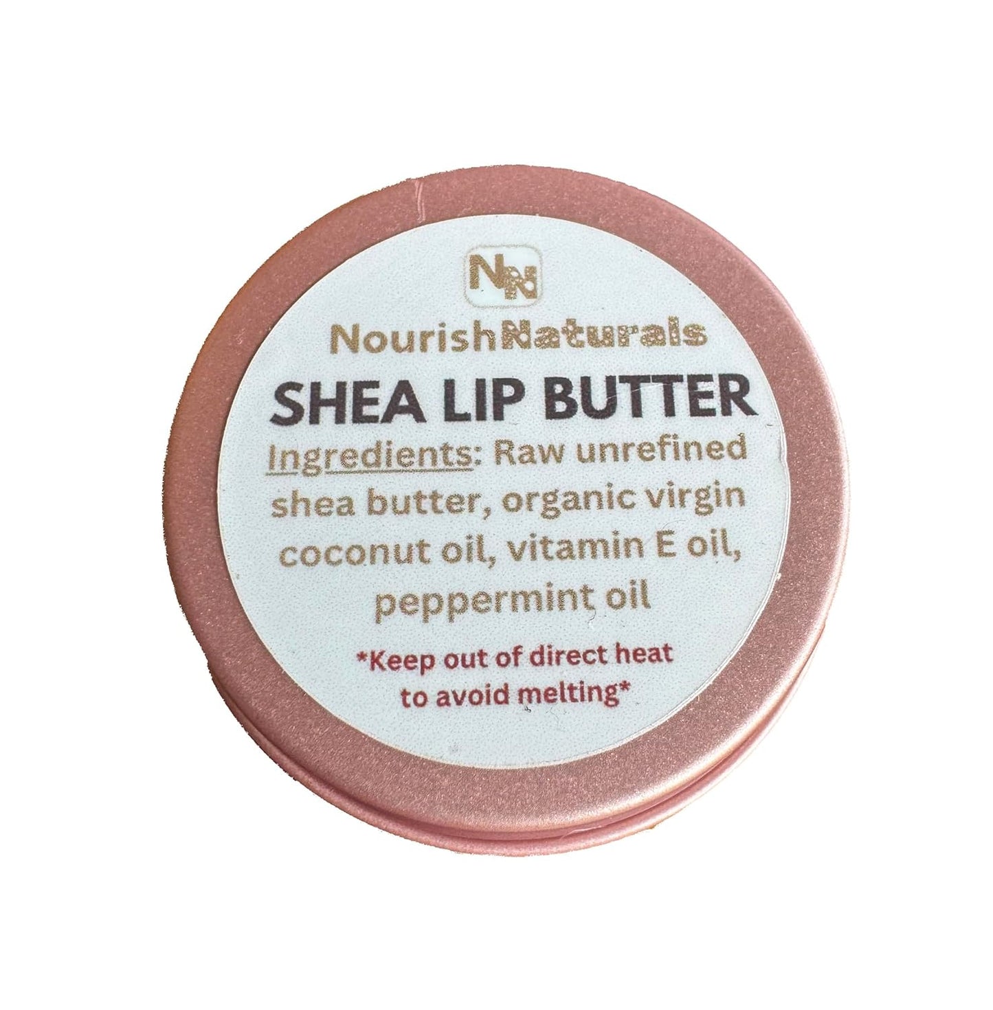 Shea Lip Butter - All-Natural Vegan Lip Balm for Long-Lasting Hydration | Pack of 3, Travel-Sized with Peppermint Oil