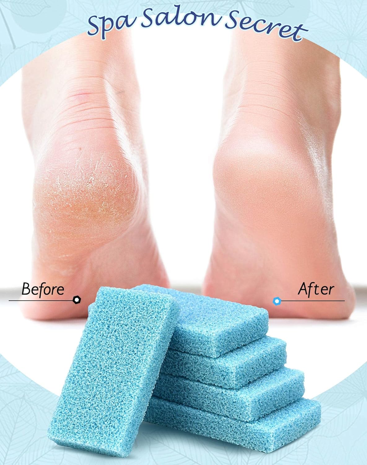 Maryton Natural Pumice Stone for Feet - Lava Foot Exfoliator Scrubber Pedicure Tools, Dead Skin Corn Callus Remover for Feet and Hands, 1 Count