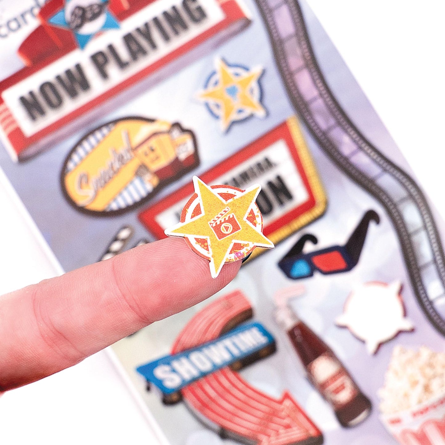 Paper House Productions Cardstock Sticker Sheet for Crafts, Scrapbooking & Collecting - Movie Night