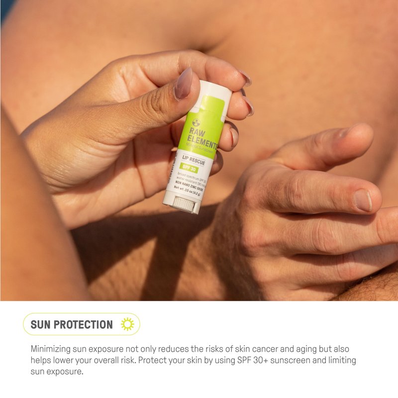 Raw Elements Organic Outdoor Sunscreen Lip Balm Rescue - SPF 30, UVA-UVB Protection, Reef-Safe, Non-Nano Zinc, Water Resistant, 0.15 oz (Pack of 1)
