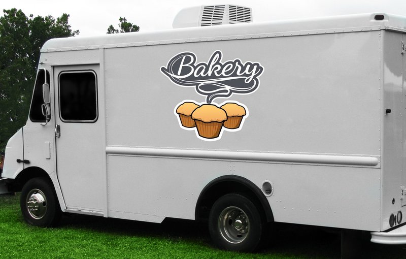 Bakery 24" Concession Decal Sign cart Trailer Stand Sticker Equipment