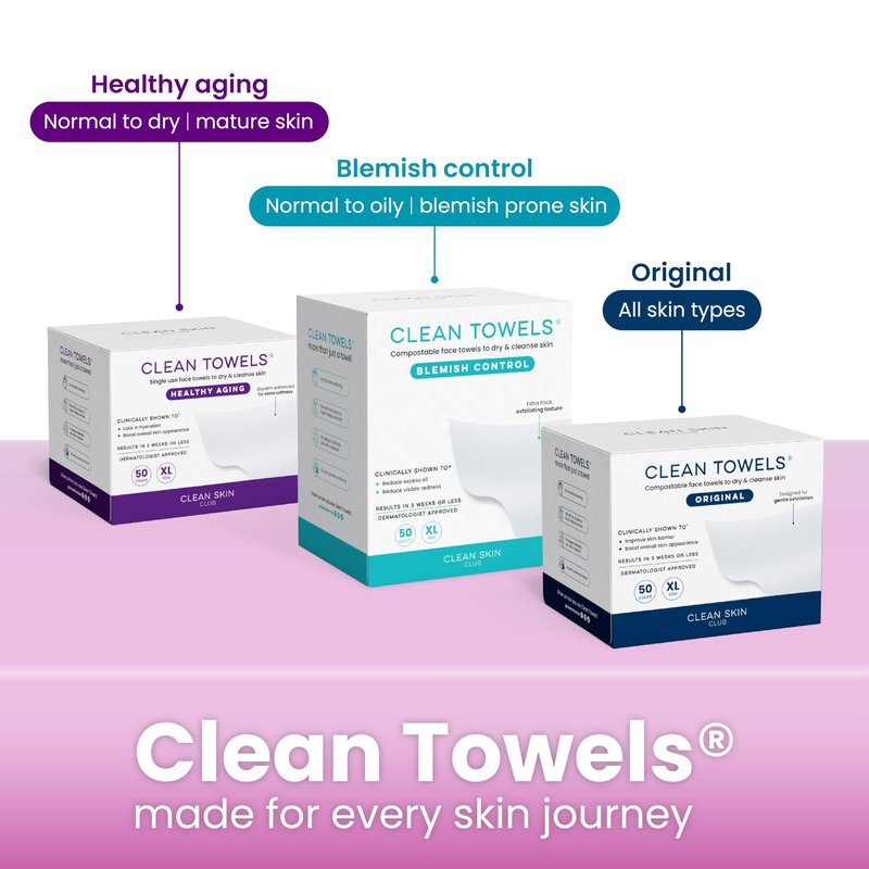 CLEAN SKIN CLUB Prism Box for Clean Towels XL – Acrylic Bathroom Storage Organizer, Holds 50 Disposable Face Towels, Dust-Proof Countertop Container with Lid for Skincare & Vanity Organization