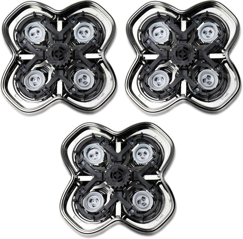 Pro 4 Shaver Replacement Heads - 3 Pack for Skulls Pitbulls Series | Fast, Close, Smooth Shave