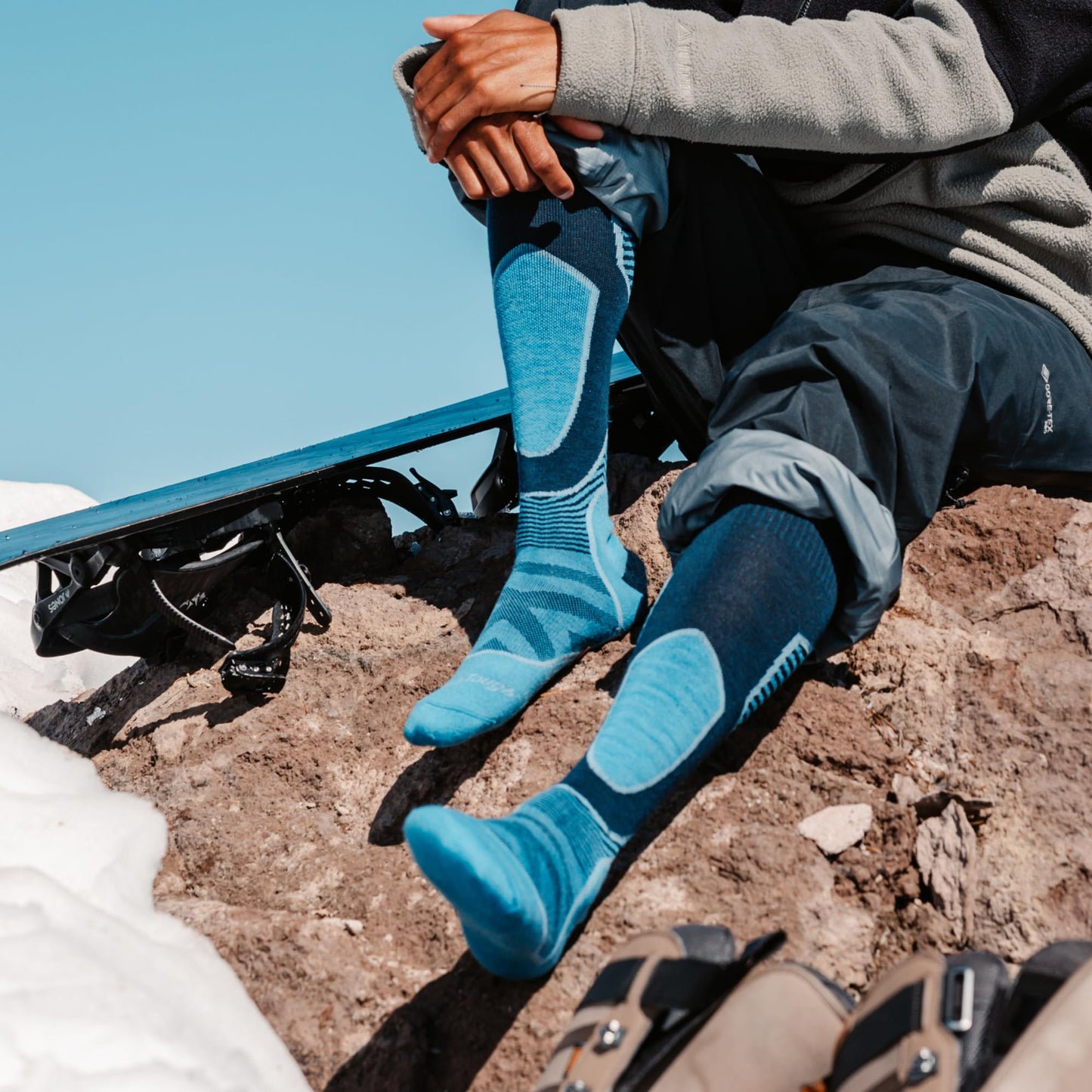 Darn Tough Snow Socks for Men - Lightweight RFL Over-the-Calf Ski & Snowboard Socks, Merino Wool Hiking Socks for Men, Breathable Boot Socks for Men, Moisture Wicking Wool Socks - Cobalt, X-Large