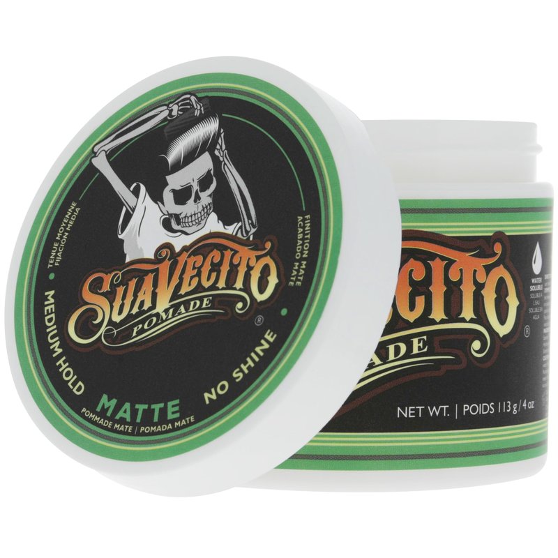 Suavecito Pomade Matte (Shine-Free) Formula 4 oz, 3 Pack - Medium Hold Hair Pomade For Men - Low Shine Matte Hair Paste For Natural Texture Hairstyles