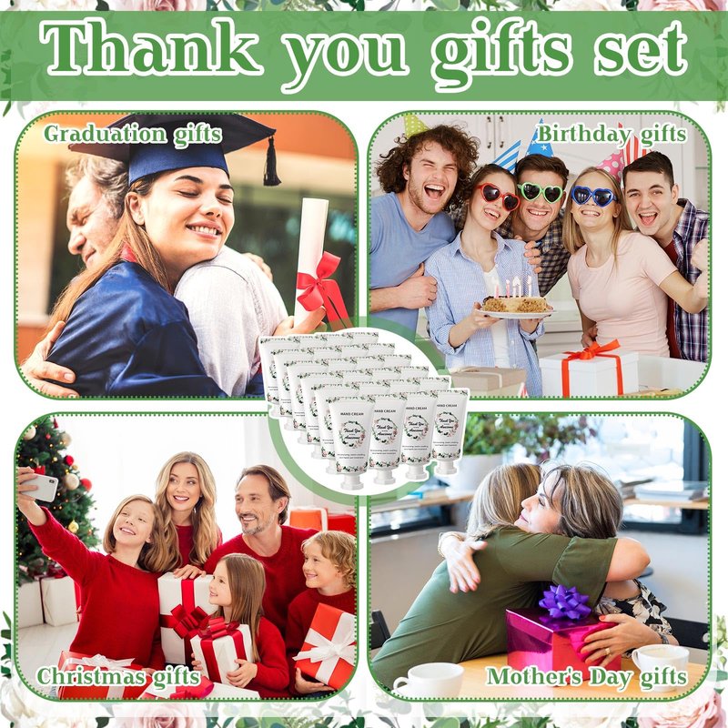 Dansib 48 Sets Employee Appreciation Gifts Thank You Team Gifts Hand Mini Lotion Bulk Inspirational Travel Size Hand Cream for Employee Staff Coworker Team Teacher Party Favors(Classic)