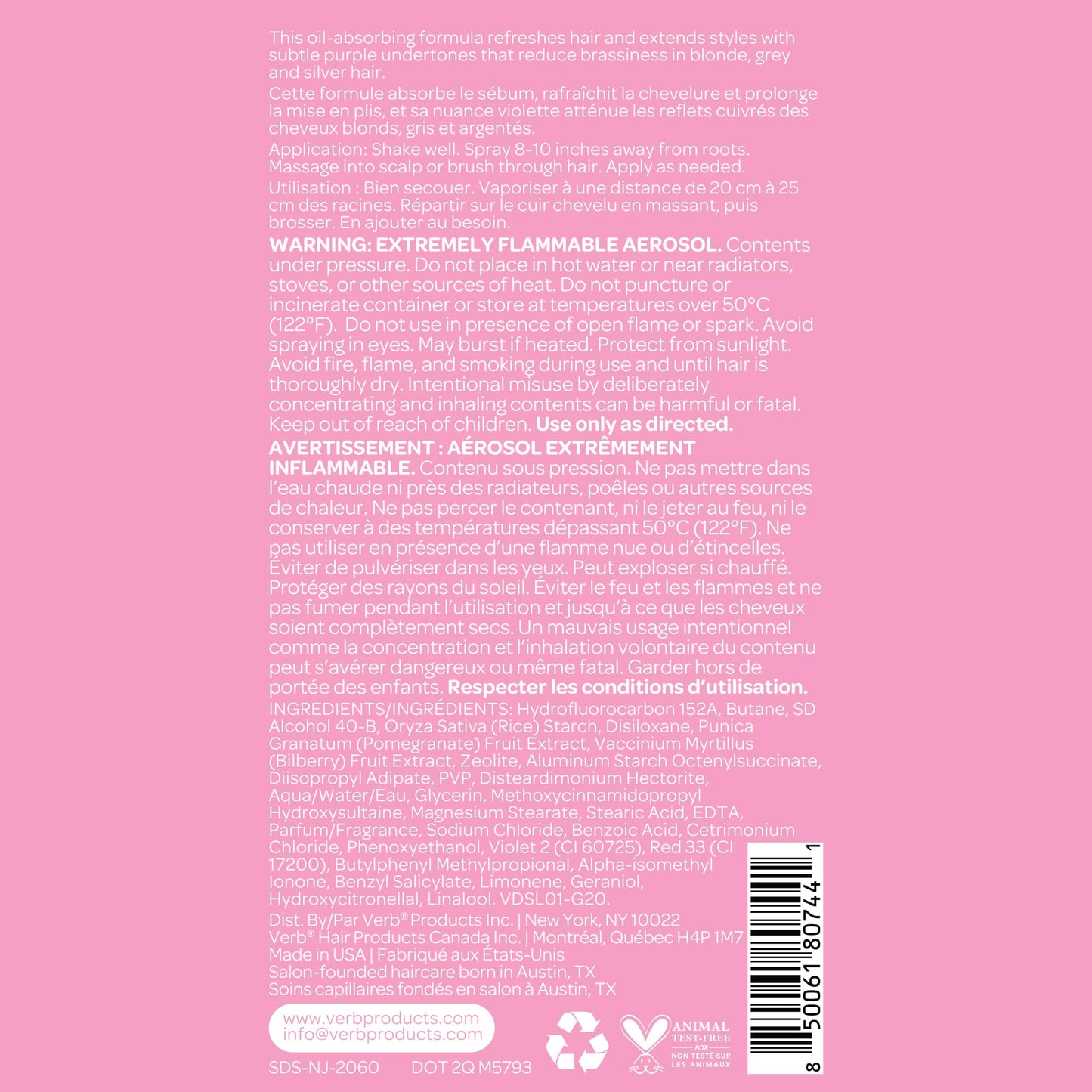 VERB Dry Shampoo Light Tones Jumbo- Gentle Cleanse, Style Extender & Light Volume - Refreshing + Removes Oil & Adds Volume - Vegan Dry Shampoo for Light Tones With No Harmful Sulfates, 10 oz