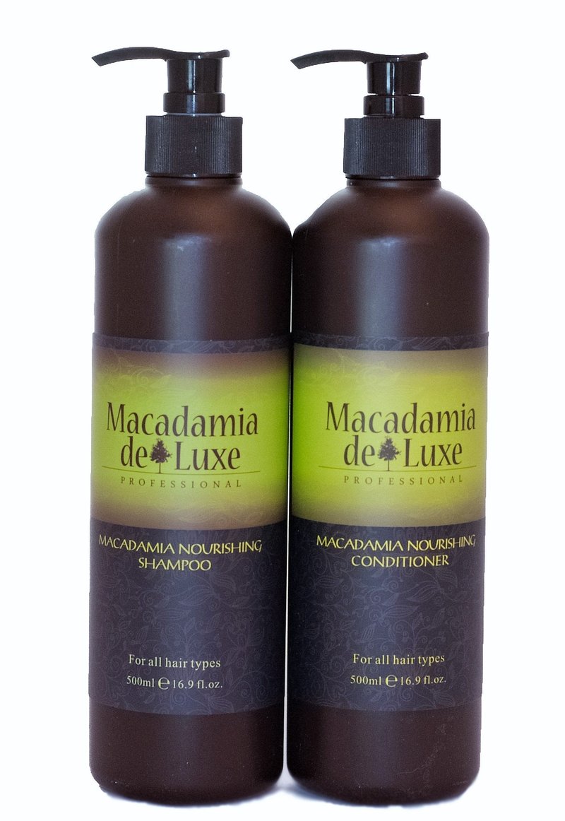 Macadamia Deluxe Professional Oil Shampoo and Conditioner Nourishing Moisturizing Ultra Hydrating Sulfate Free 100% Safe for Color Treated Hair, UV Protection, Bonus Size 2 x 16 oz., Pack of 2
