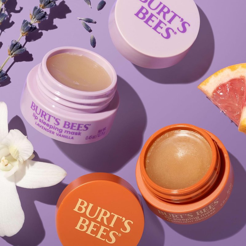 Burt's Bees Lip Sleeping Mask - Hydrating Overnight Treatment with Hyaluronic Acid & Squalane | 0.45 oz