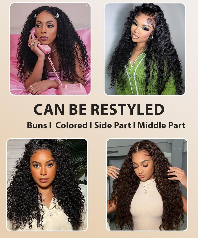 Water Wave I-Tip Hair Extensions - Human Hair Microlinks for Natural Blends | 50g, 20 Inch, Black
