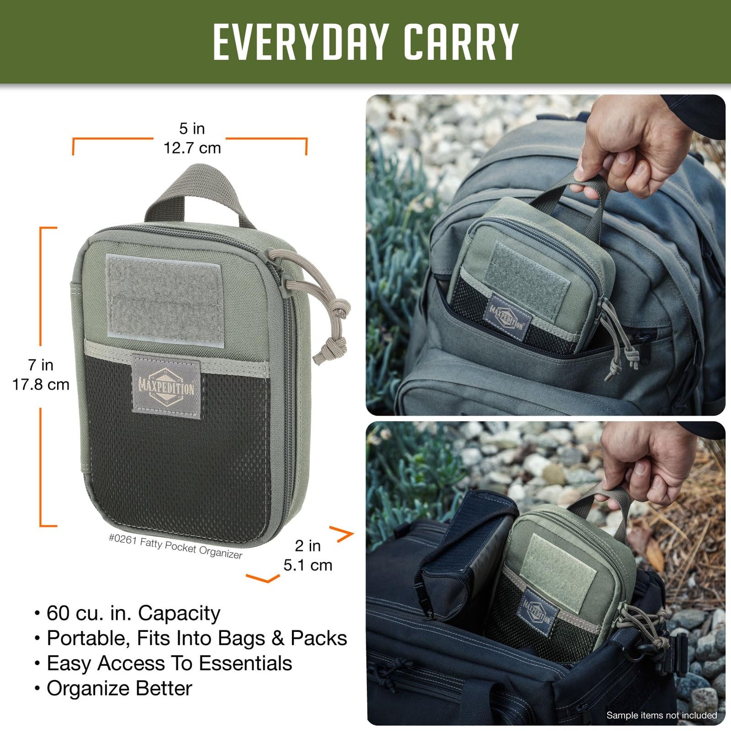 Maxpedition Medium Fatty 2012 Pocket Organizer (Foliage Green)