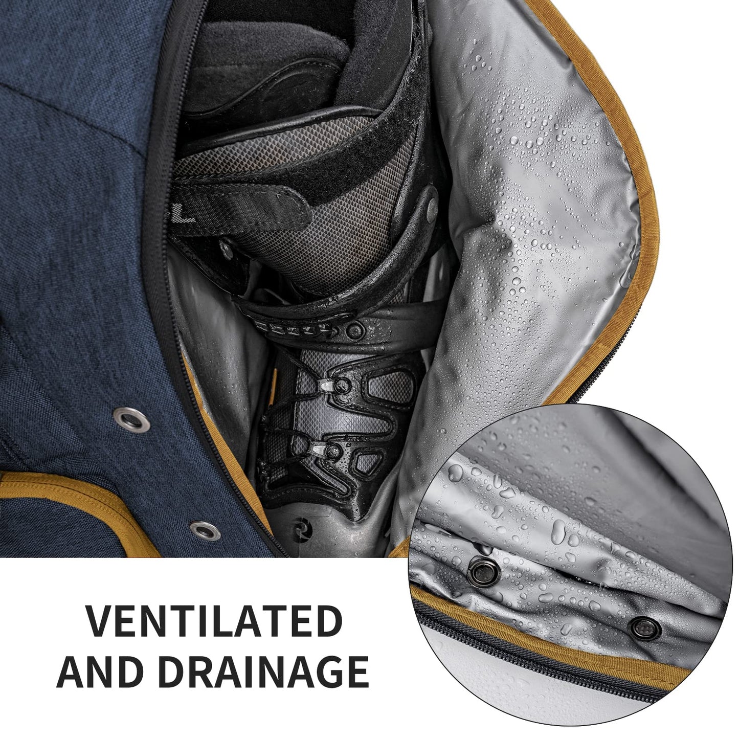 Unigear Ski Boot Bag - 60L Fully Padded Ski Snowboard Boot Travel Backpack for Ski Helmet,Goggles,Gloves,Jackets and Accessories