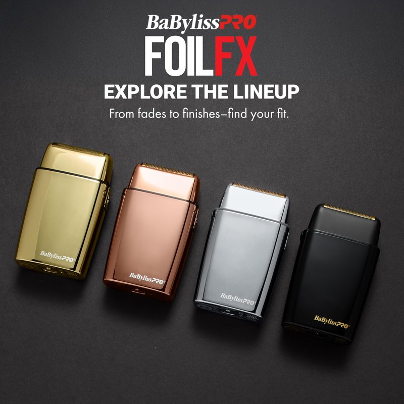 BaBylissPRO Baberology Double Foil Shaver FXFS2G GOLDFX Professional Electric Shaver