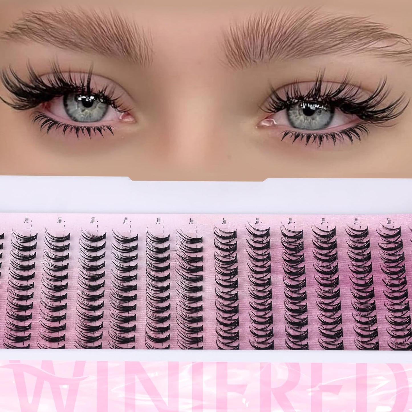 Winifred Bottom Lash Clusters Thick Volume Lower Lash Extension DIY Individual Lashes Bottom Clusters Lashes for Cluster Eyelash Extensions (168pcs)