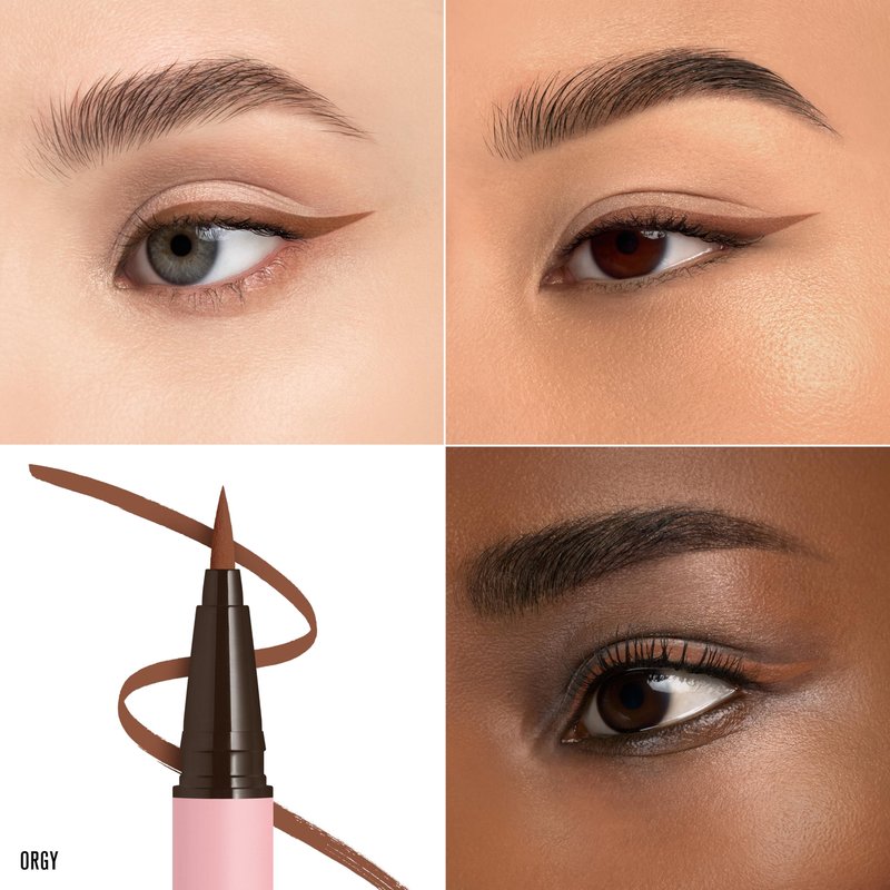 Jeffree Star Cosmetics BeachProof Eyeliner, Felt-Tip, Long-Lasting Formula, 0.019 fl oz (Orgy)