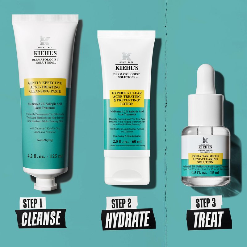 Kiehl’s Acne-Treating Cleansing Paste, with Salicylic Acid, Multi-Use Product for Cleanser, Spot Treatment, and Face Mask, Non-Drying for All Skin Types, 4.2 Fl. Oz