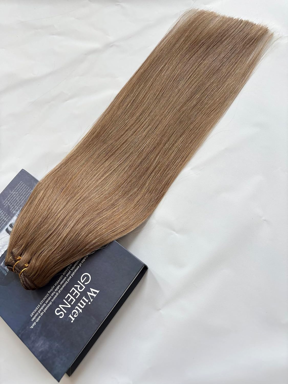 Human Hair Weft Extensions - Ash Brown Sew-In Double Weft | 12 Inch Thick Straight Bundles for Women