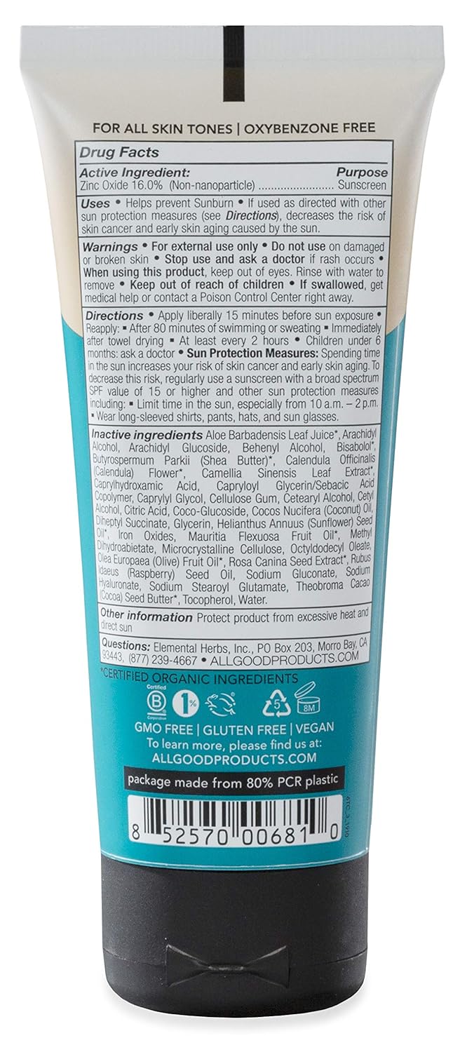 All Good Tinted Mineral Sunscreen Lotion - SPF 30, UVA/UVB Protection, Water Resistant | 3 oz (3-Pack)