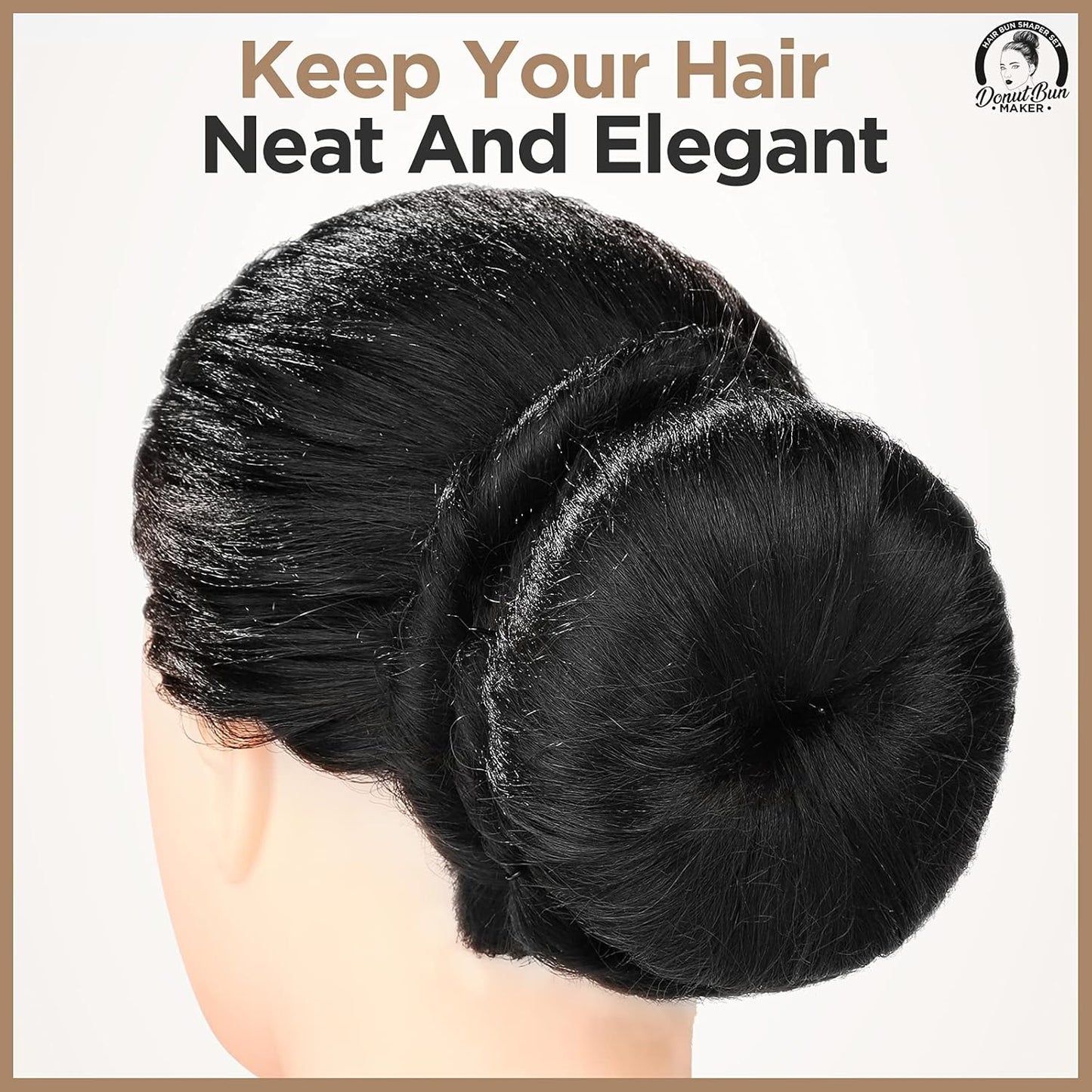 Teenitor Hair Donut, Hair Bun Maker, Black(Extra-large, Large, Medium and Small)