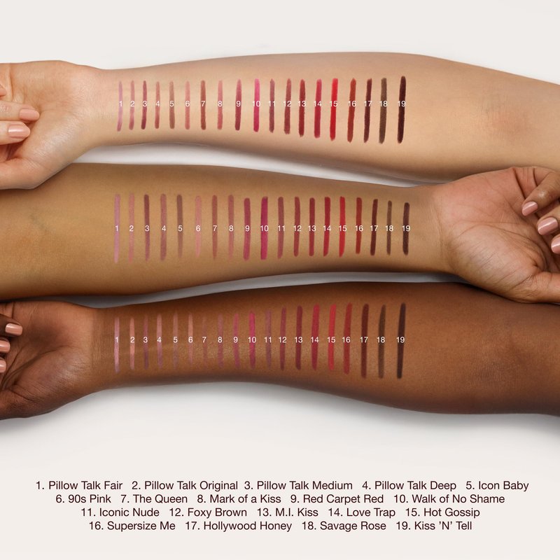 Charlotte Tilbury Lip Cheat Lip Liner Pencil - Creamy Fuller-Looking Lip Pencil with Jojoba Oil & Hyaluronic Acid - Waterproof, Smudge-Proof & Transfer-Proof - 6H Wear - Berry Naughty