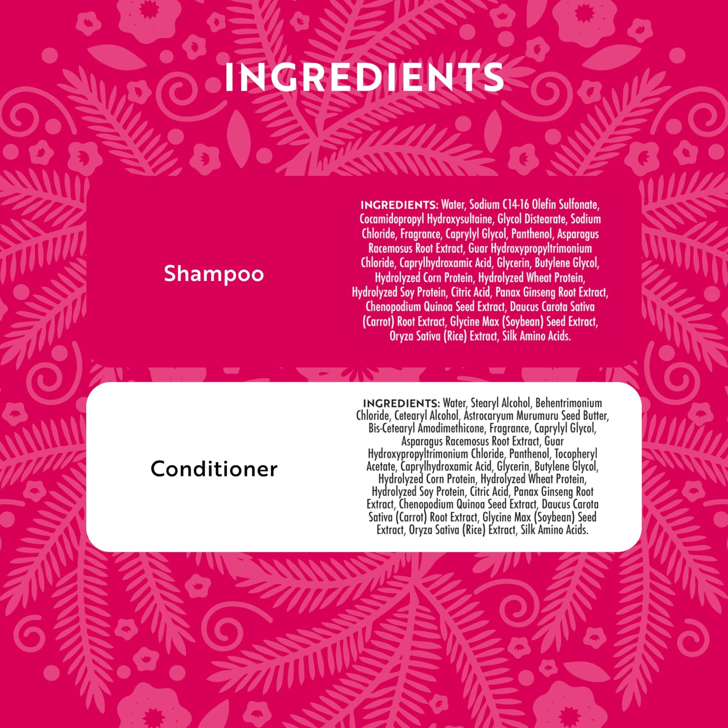 Lu by LatinUs Beauty Rescue Set | Hair Repair Shampoo and Conditioner Set for Dry, Damaged & Color-Treated Hair, Shatavari Infused Glycerin, Daily Repair Hair Products | 12 Fl Oz Each | 2-Pack