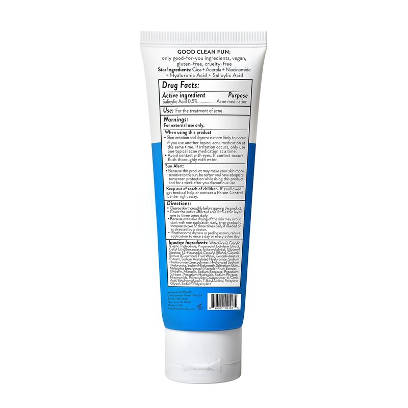 Peach Slices Oil-Free Moisturizer with 2% Salicylic Acid & Hyaluronic Acid - 2.82 oz with Niacinamide, Cica - Vegan, Cruelty Free Korean Skincare