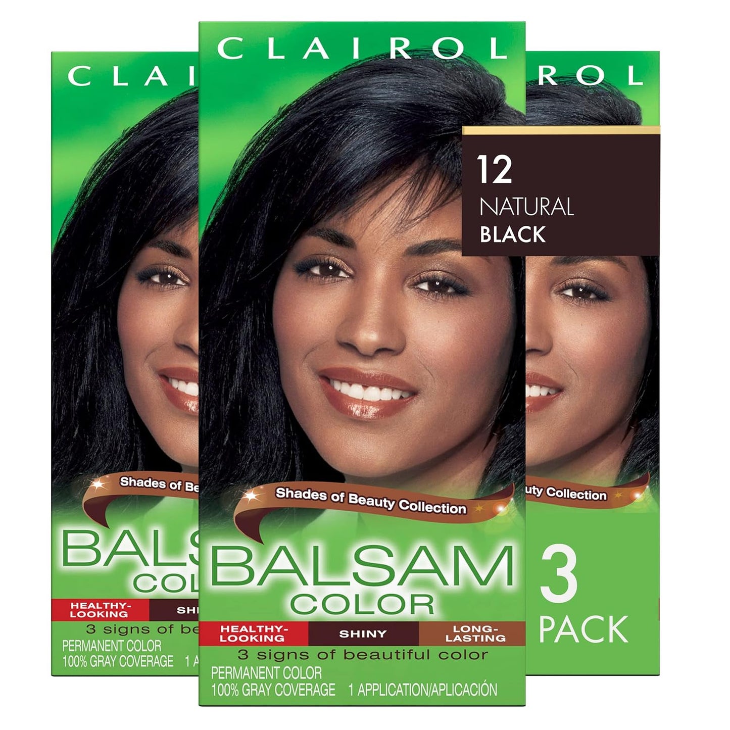 Clairol Balsam Permanent Hair Dye, 618 Black Hair Color, Pack of 1