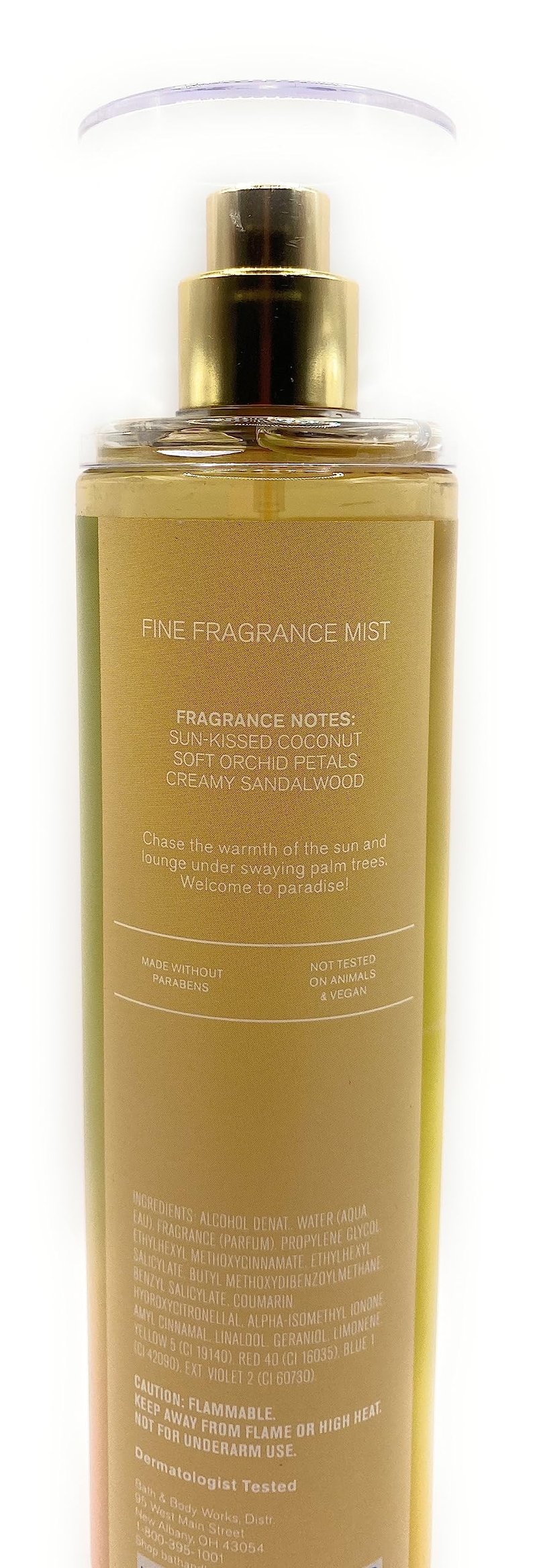 Bath & Body Works Copper Coconut Sands Fine Fragrance Mist 8 Fluid Ounce Spray