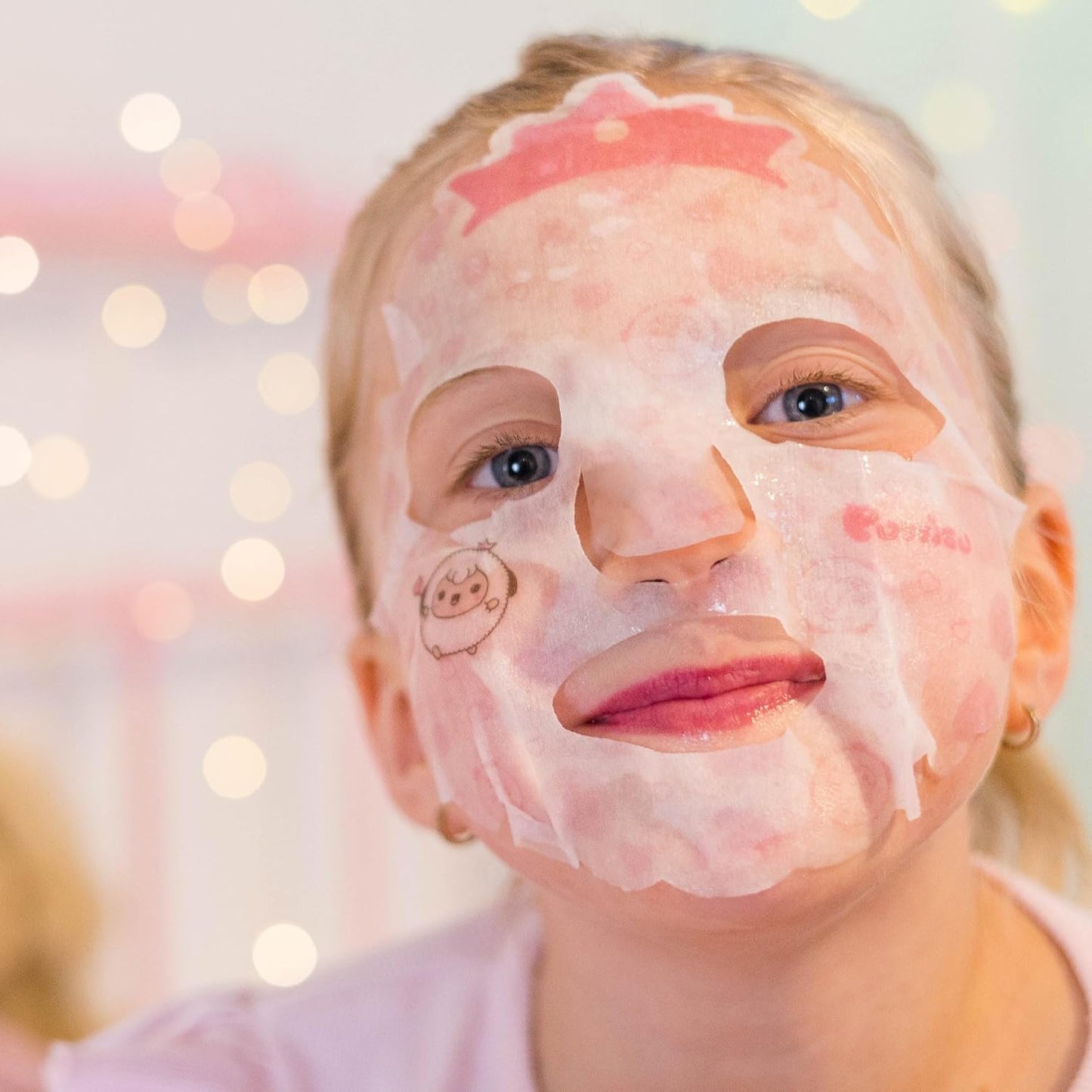 Real Fruit Facial Mask Sheet for Kids - 100% Cotton Aloe Hydrating Masks | Pack of 14