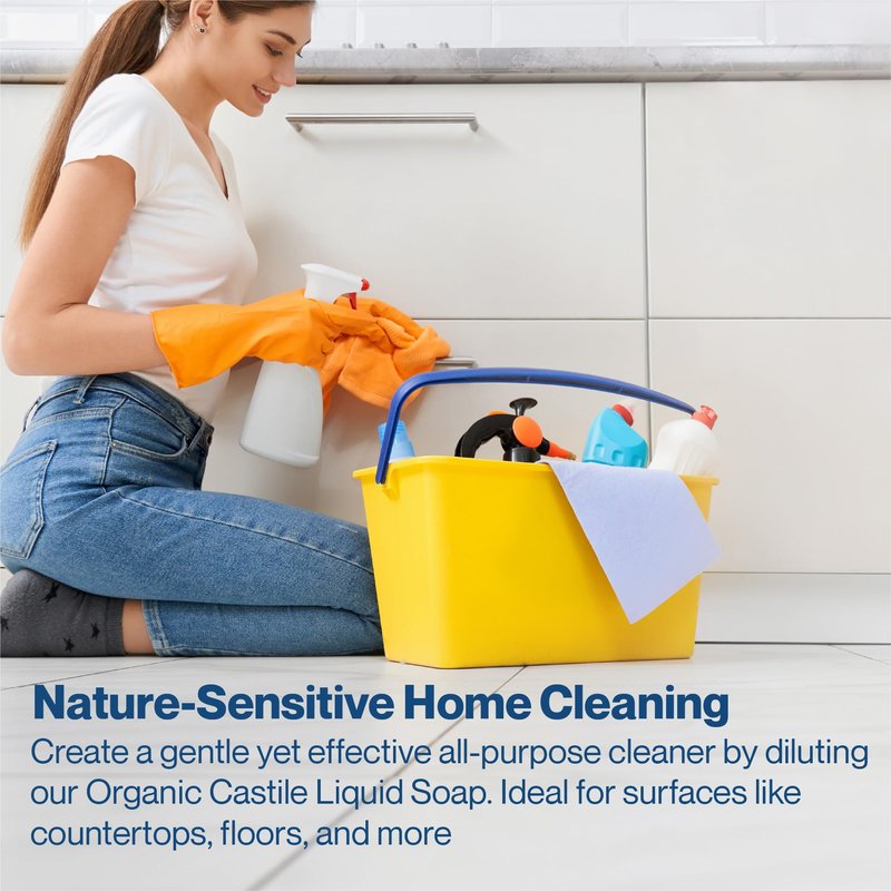 uh*Roh*Muh Castile Liquid Soap - Soap Base for Soap Making Gentle Skin Cleanser, Plant-Friendly Insect Spray, Pet Wash-Natural Ingredients UK/USA(Net wt:1kg/2.2lb)