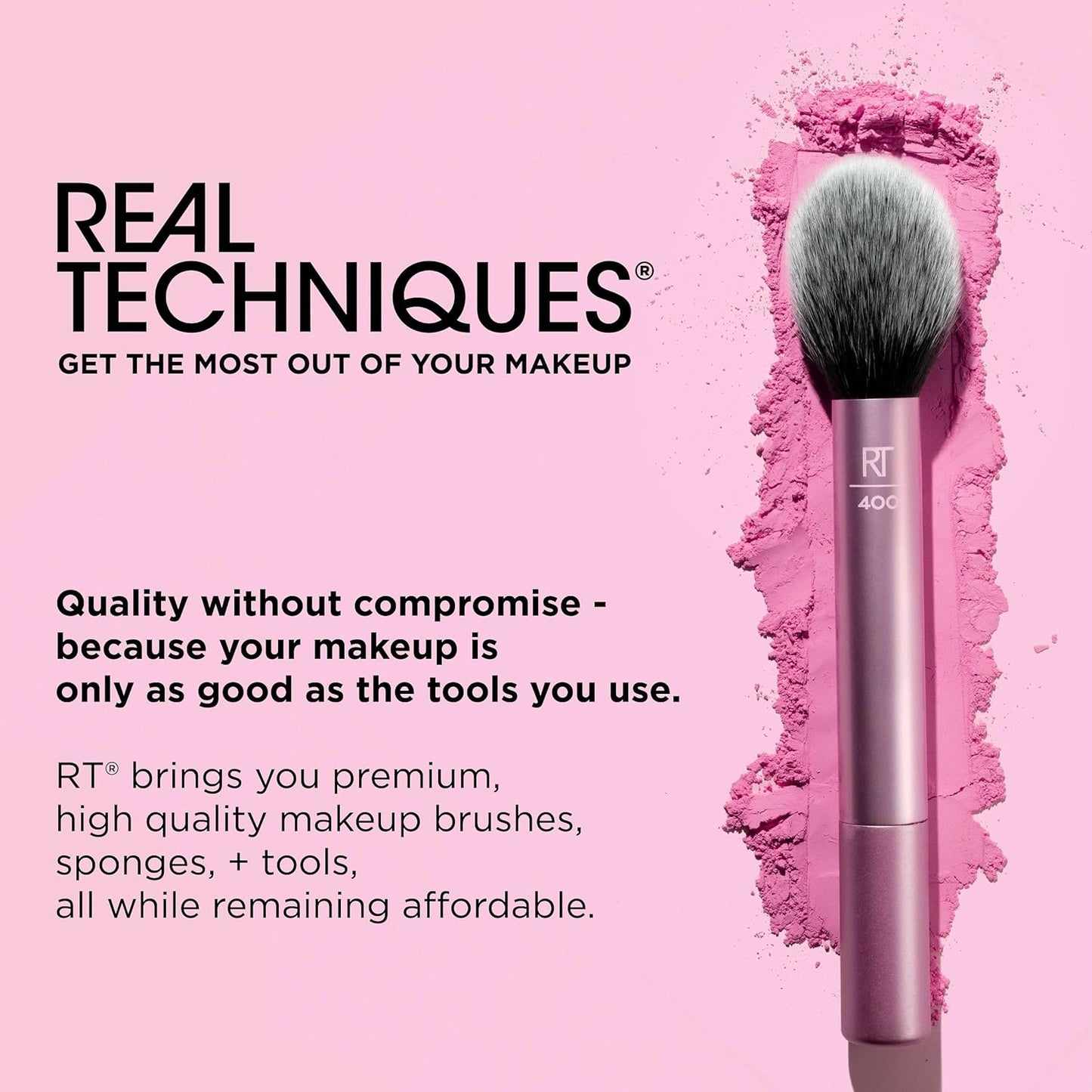 Real Techniques Brightening Concealer Makeup Brush, Viral Kitten Paw Brush Conceals Under Eyes, & Imperfections, Cover Dark Circles, For Brightener & Concealer, RT 242 Brush, Cruelty-Free, 1 Count