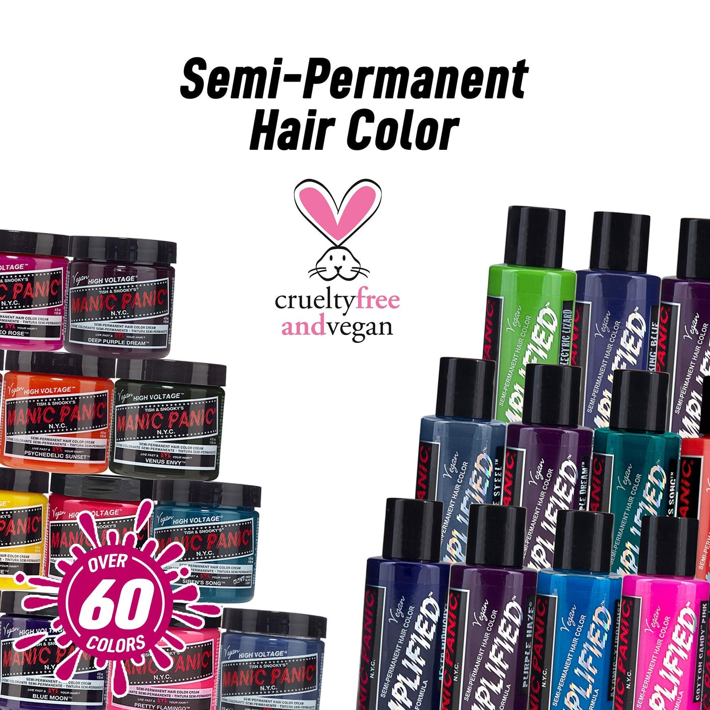MANIC PANIC Classic Vampire's Kiss Semi Permanent Hair Color - Medium Red Hair Dye for Women & Men That Lasts 4-6 Weeks - Vegan, Ammonia & Cruelty-Free - Create & Mix Custom Shades (4oz)
