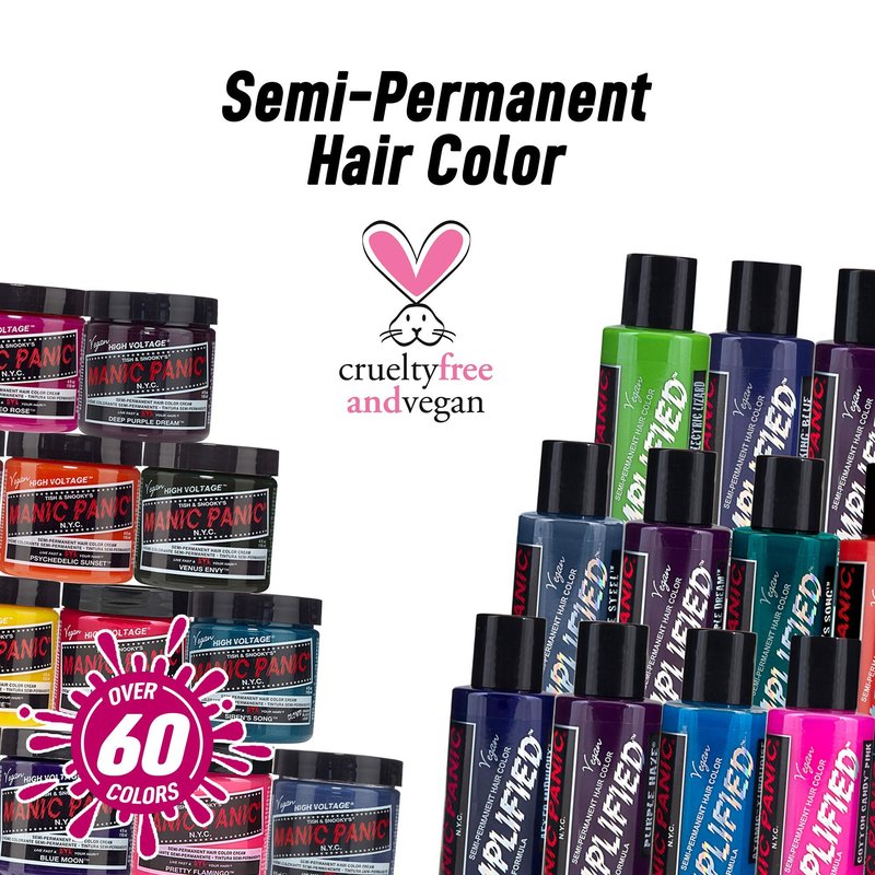 MANIC PANIC Classic Vampire's Kiss Semi Permanent Hair Color - Medium Red Hair Dye for Women & Men That Lasts 4-6 Weeks - Vegan, Ammonia & Cruelty-Free - Create & Mix Custom Shades (4oz)