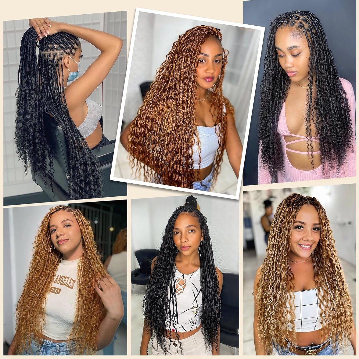 Braiding Hair Ubinica 27# Honey Blonde Deep Wave Bulk Human Hair for Braiding 2 Bundles Total 100g 16 Inch Deep Wave Bulk Braiding Hair for Boho Braids