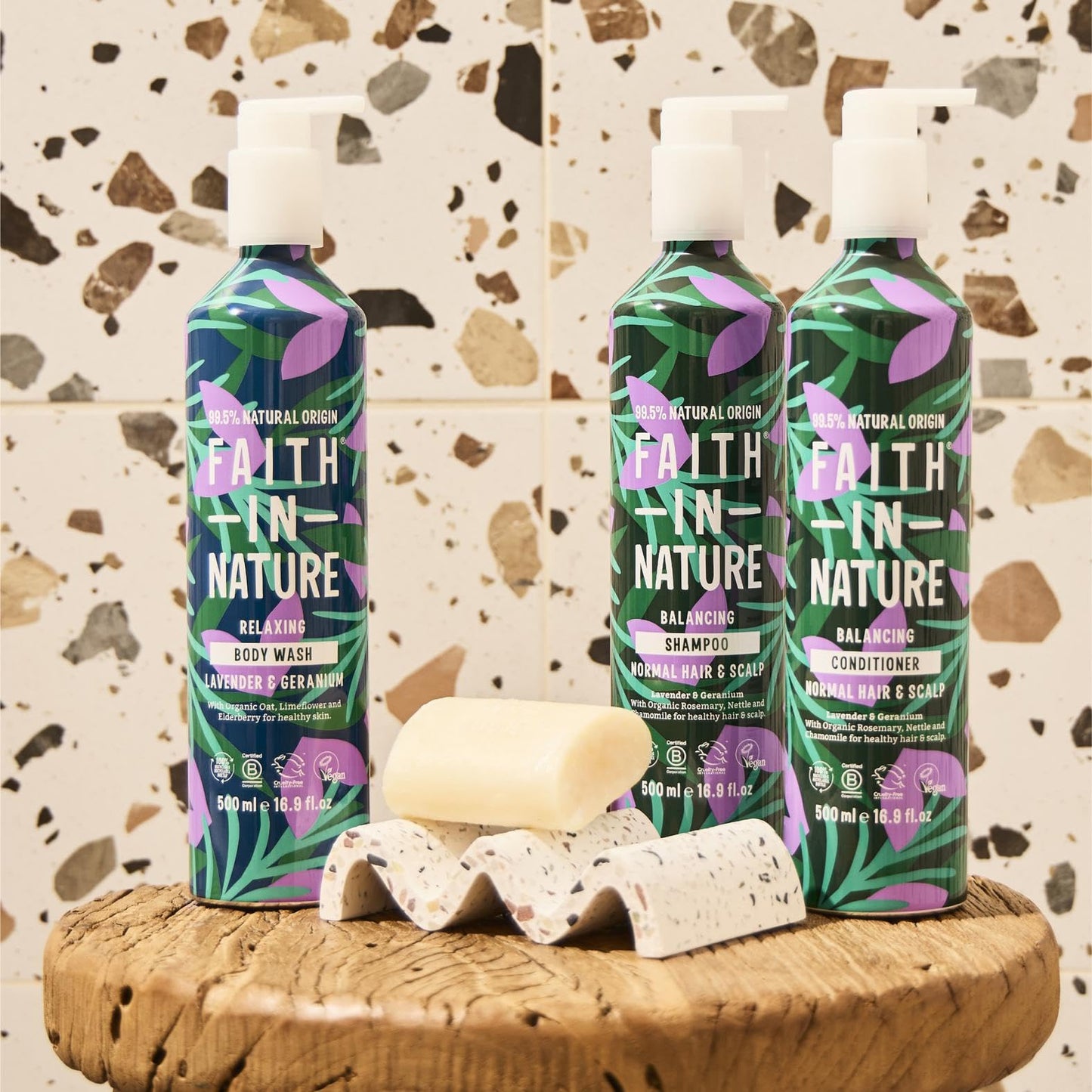Faith In Nature Natural Shampoo, Conditioner & Body Wash Set Aluminium Bottles - Vegan & Cruelty Free, No SLS or Parabens - 3 x 16.9 fl oz, Grapefruit & Orange