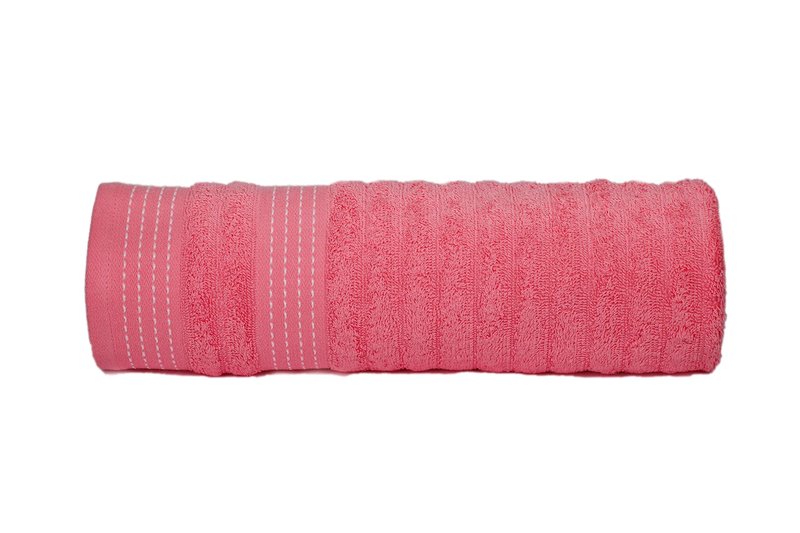 CASA COPENHAGEN Elegance Collection Towels 550 GSM 2 Bath Towel 2 Hand Towel 2 Washcloths, Super Soft Egyptian Cotton 6 Towels Set for Bathroom, Kitchen & Shower - Teal + Pink