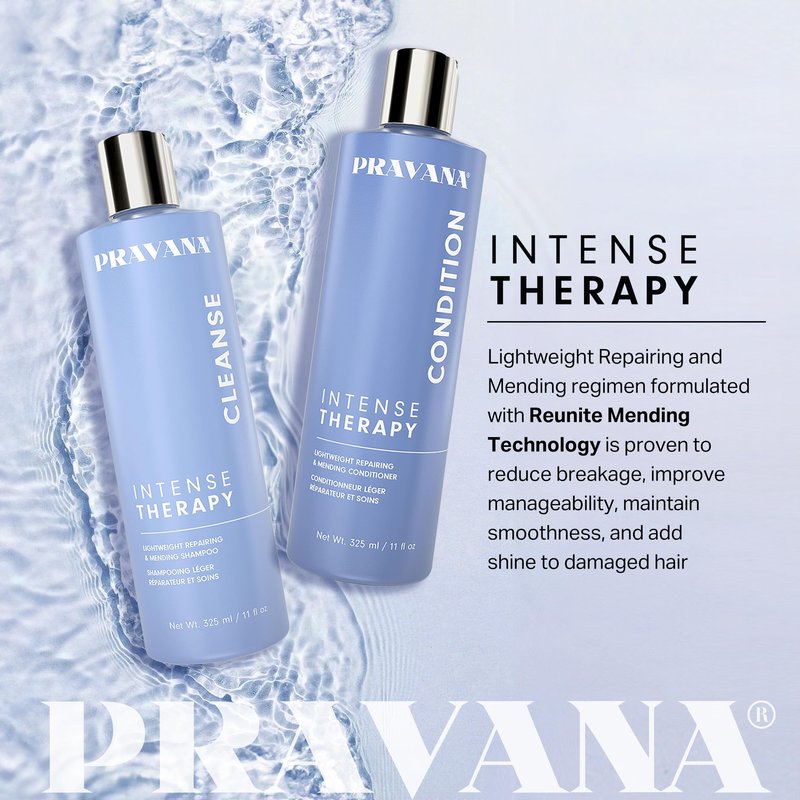 Pravana Intense Therapy Conditioner | Lightweight Repairing & Mending | Restores & Nourishes Damaged Hair | Proven to Reduce Breakage | Strengthens, Hydrates, Softens | 2 Fl Oz
