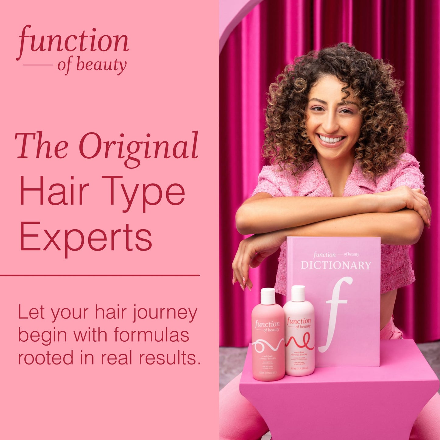 Function of Beauty Curly Hair Styling Spray - Anti-Frizz Curl Defining Styling Spray with Flexible Hold Detangles, Defines & Adds Shine - Lightweight Color-Safe & Sulfate-Free Hair Care Product