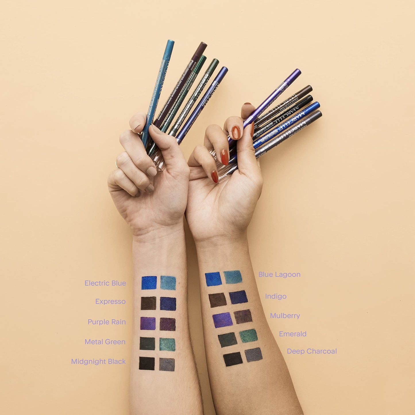 Marcelle Waterproof Eyeliner, Mulberry, Eye Pencil, Creamy Formula, Long-Lasting, Waterproof, Smudge-Proof, Fragrance-Free, Hypoallergenic, Cruelty-Free, 0.04 Oz.