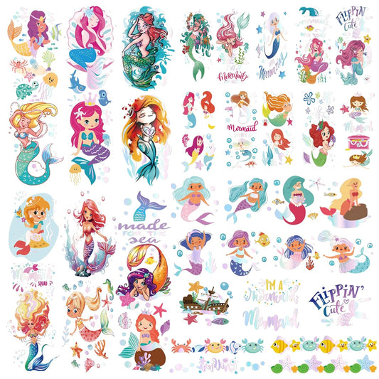 Waterproof Temporary Tattoos - 118pcs Groovy Fake Tattoo for Kids Birthday Party Supplies, Star Unicorn Smiley Rainbow Flower Candy Crown Arts and Crafts for Boys or Girls 6 7 8 9 10 11 12 years old