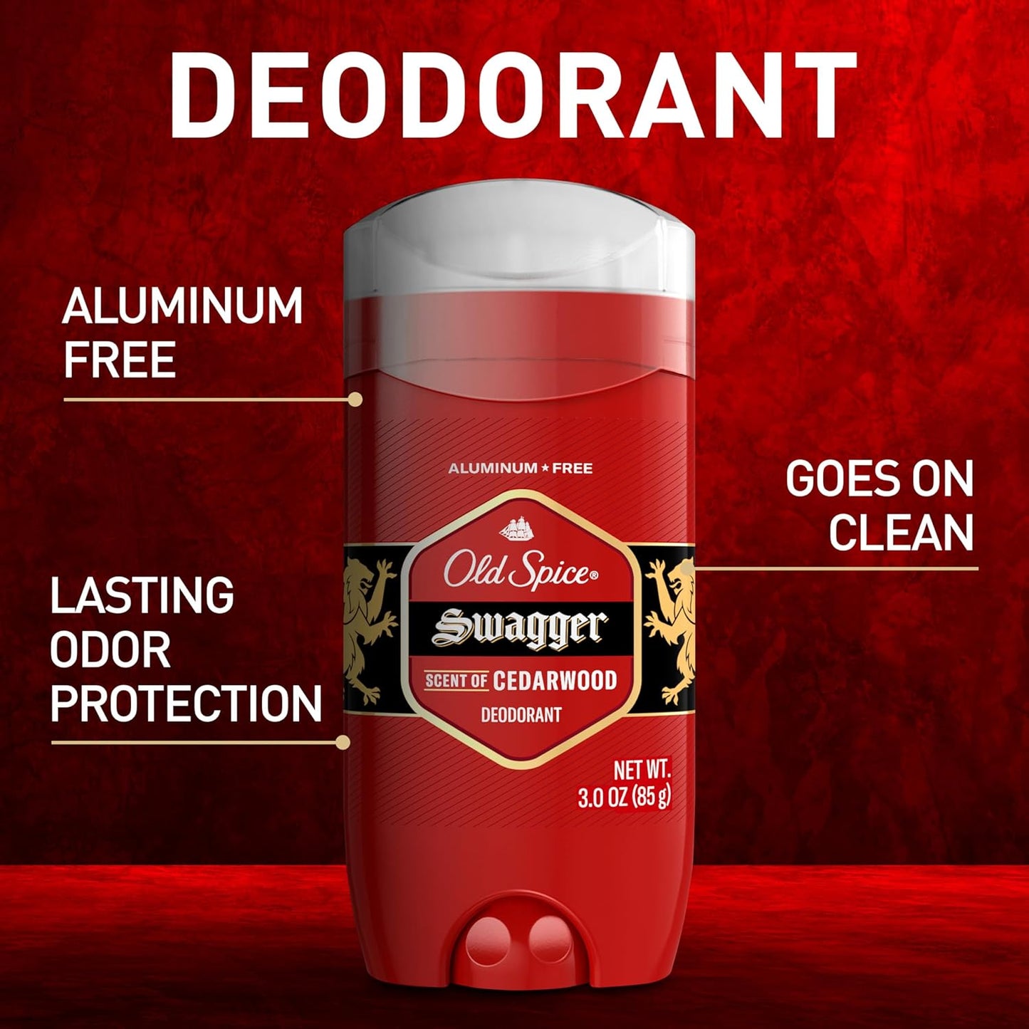 Old Spice Aluminum Free Deodorant for Men, 24/7 Odor Protection, 24/7 Freshness & Lasting Scent, Aqua Reef with Cypress Scent, 3.0 oz