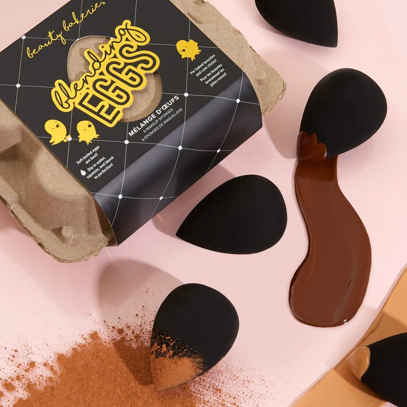 Beauty Bakerie Blending Egg Beauty Sponge Cosmetic Face Make up Blender Sponge Applicator for Powder, Liquid, Foundation, Concealer and Blending, Latex Free 6 Pack Set, Organic Brown