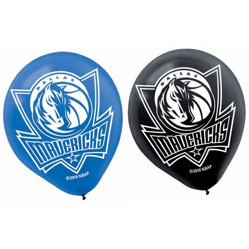 Dallas Mavericks Printed Latex Balloons - 12" (Pack Of 6) - Perfect For Game Day, Parties & MFFL Events