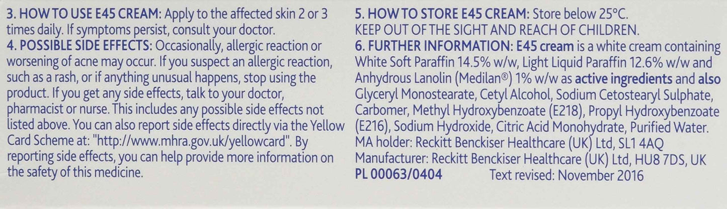 E45 Cream 50G X 3 Packs