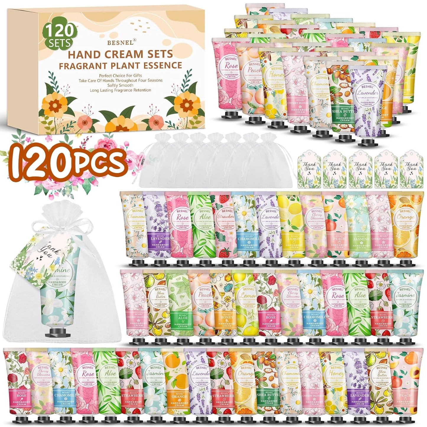 12 Pack Hand Cream Gifts Set For Women, Mini Hand Lotion Travel Size in Bulk for Dry Cracked Hands, Graduation Gifts, End of Year Teacher Appreciation Gifts, Thanksgiving Gifts, Party Favors