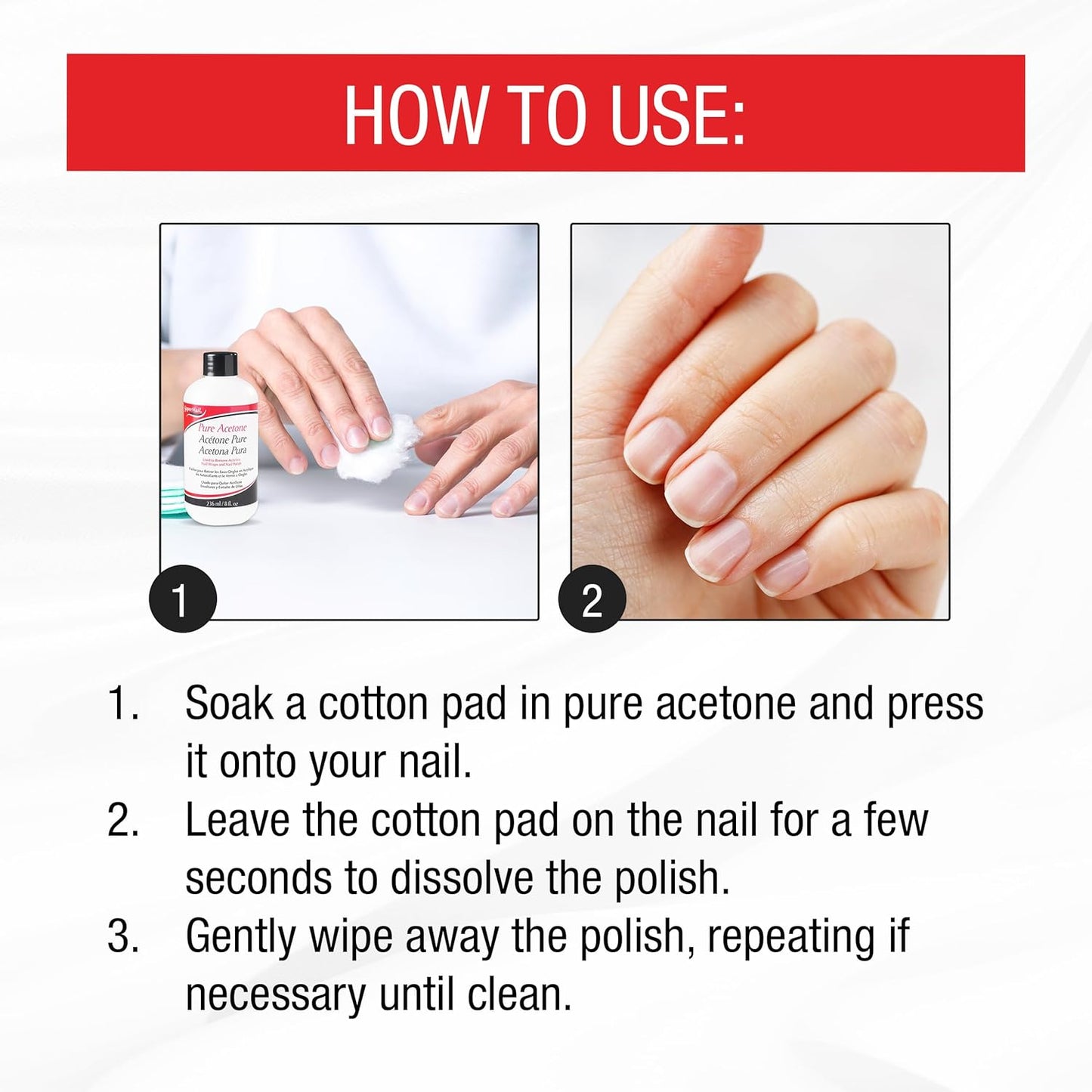 Super Nail Pure Acetone Polish Remover, 8 Fl Oz